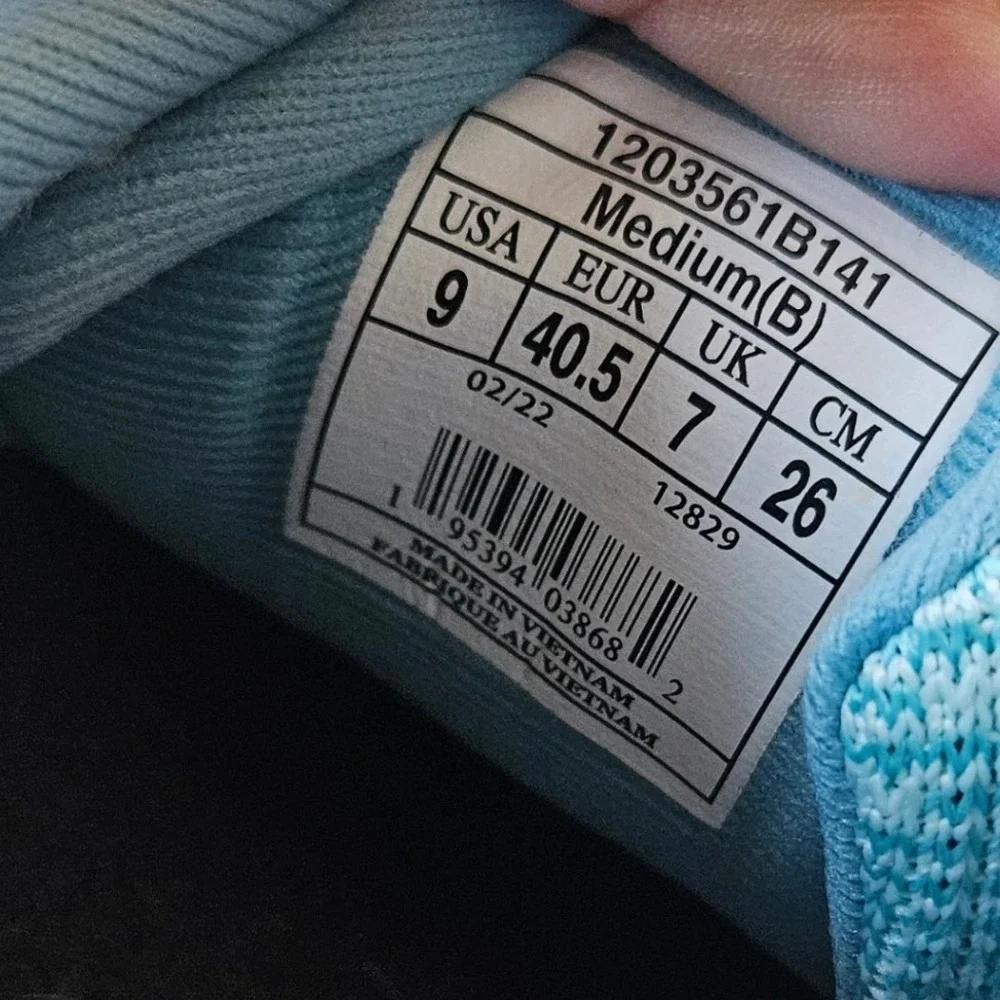 Brooks Ghost 14 Running Shoes Womens 9 Blue Pink Athletic Sneakers 1203561B141